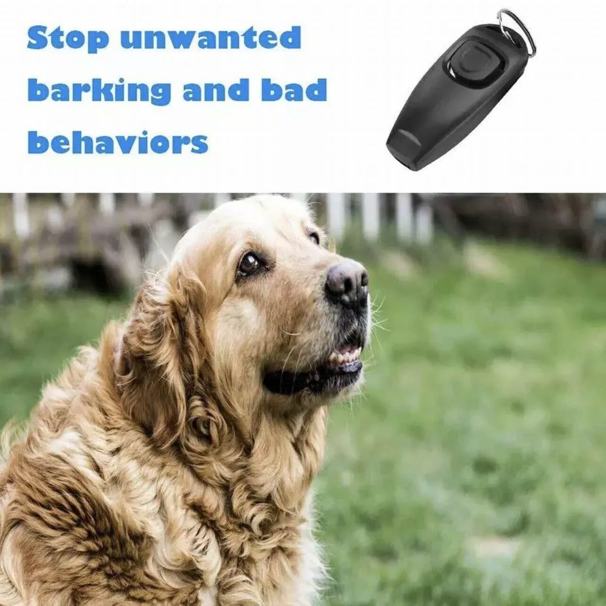 Dog Whistle and Clicker Set for Training Stop Barking Obedience Tool Combo - Emerald Green