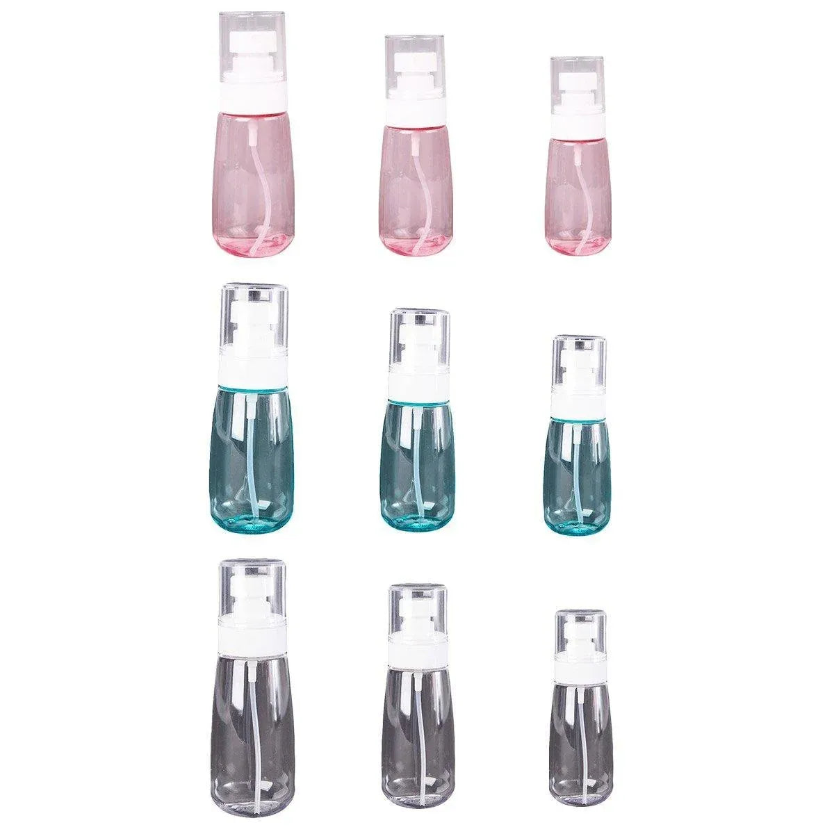 10pcs Portable Travel Emulsion Dispenser Bottle Press Pump Refillable Containers - Pink-30ml
