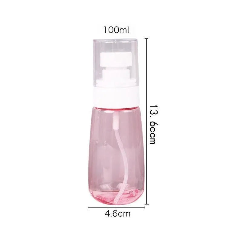 10pcs Portable Travel Emulsion Dispenser Bottle Press Pump Refillable Containers - Pink-30ml