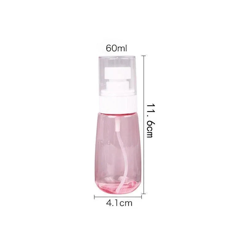 10pcs Portable Travel Emulsion Dispenser Bottle Press Pump Refillable Containers - Pink-30ml