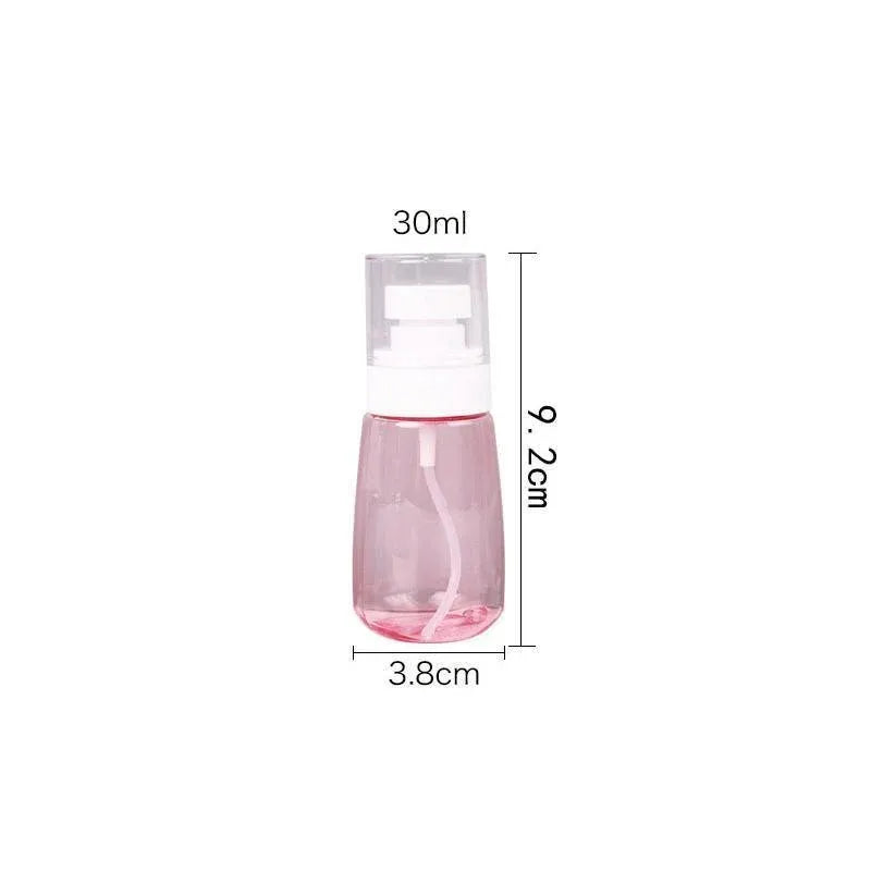 10pcs Portable Travel Emulsion Dispenser Bottle Press Pump Refillable Containers - Pink-30ml