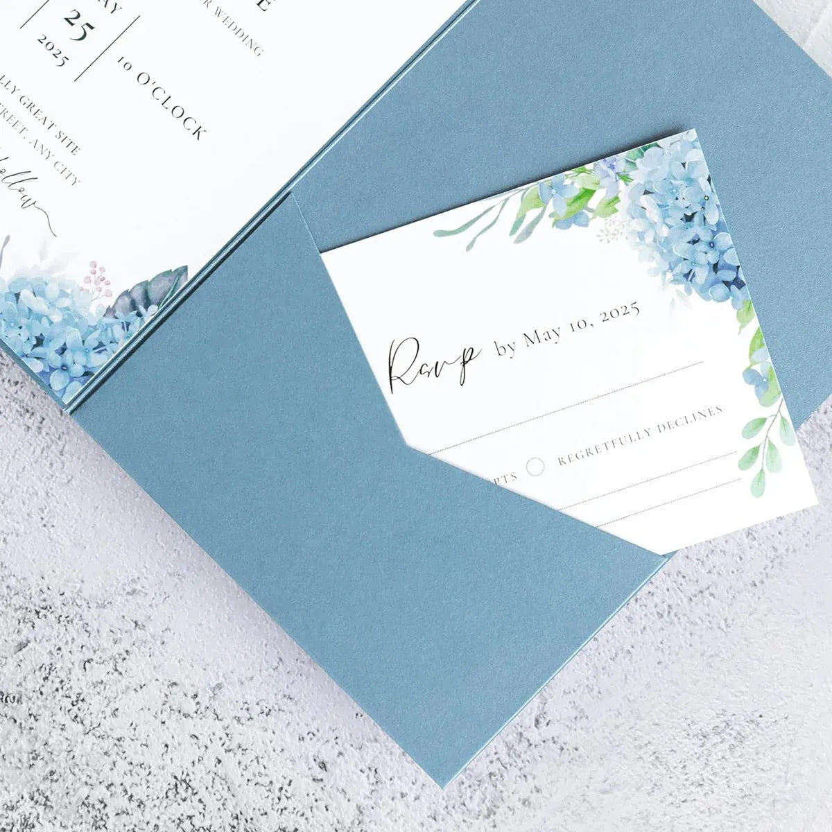 20PCS 3D Tri-Fold Holiday Wedding Invitation Envelope Greeting Cards Aesthetic - Pink