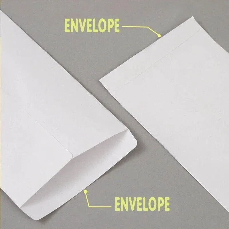 White Business Envelopes 8 Sizes Opaque Mailer with Pre-Printed Postcode - 6N:230*120MM