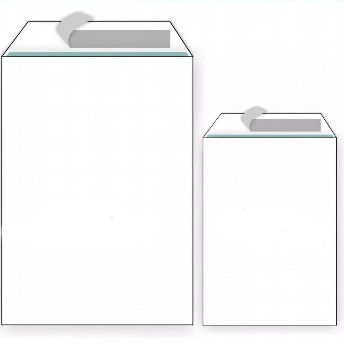 White Business Envelopes 8 Sizes Opaque Mailer with Pre-Printed Postcode - 6N:230*120MM