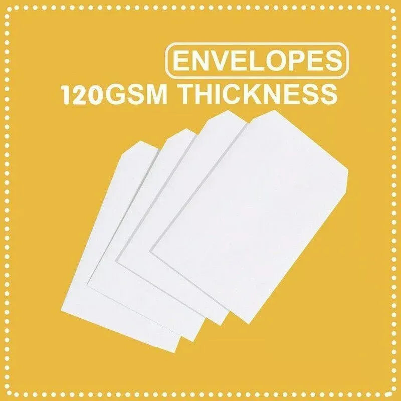 White Business Envelopes 8 Sizes Opaque Mailer with Pre-Printed Postcode - 6N:230*120MM