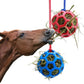 Hanging Hay Feeders Stable Feed Polo Feeding Balls Toy for Horses and Livestock - Blue