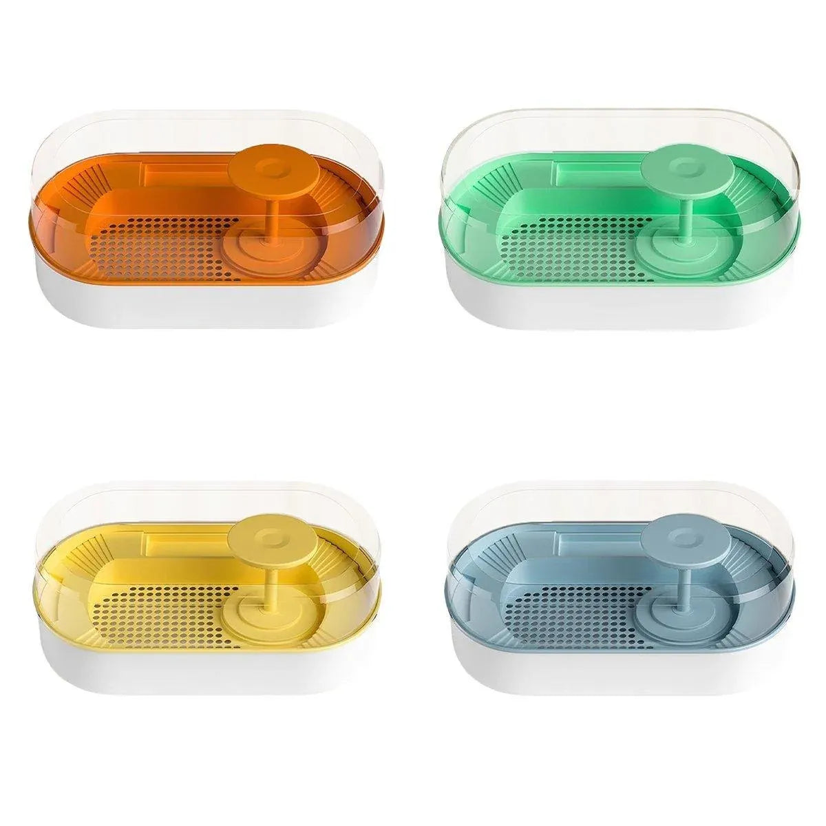 Small Turtle Feeding Tank Basin Aquarium Feeding Box for Turtles Reptiles - Yellow