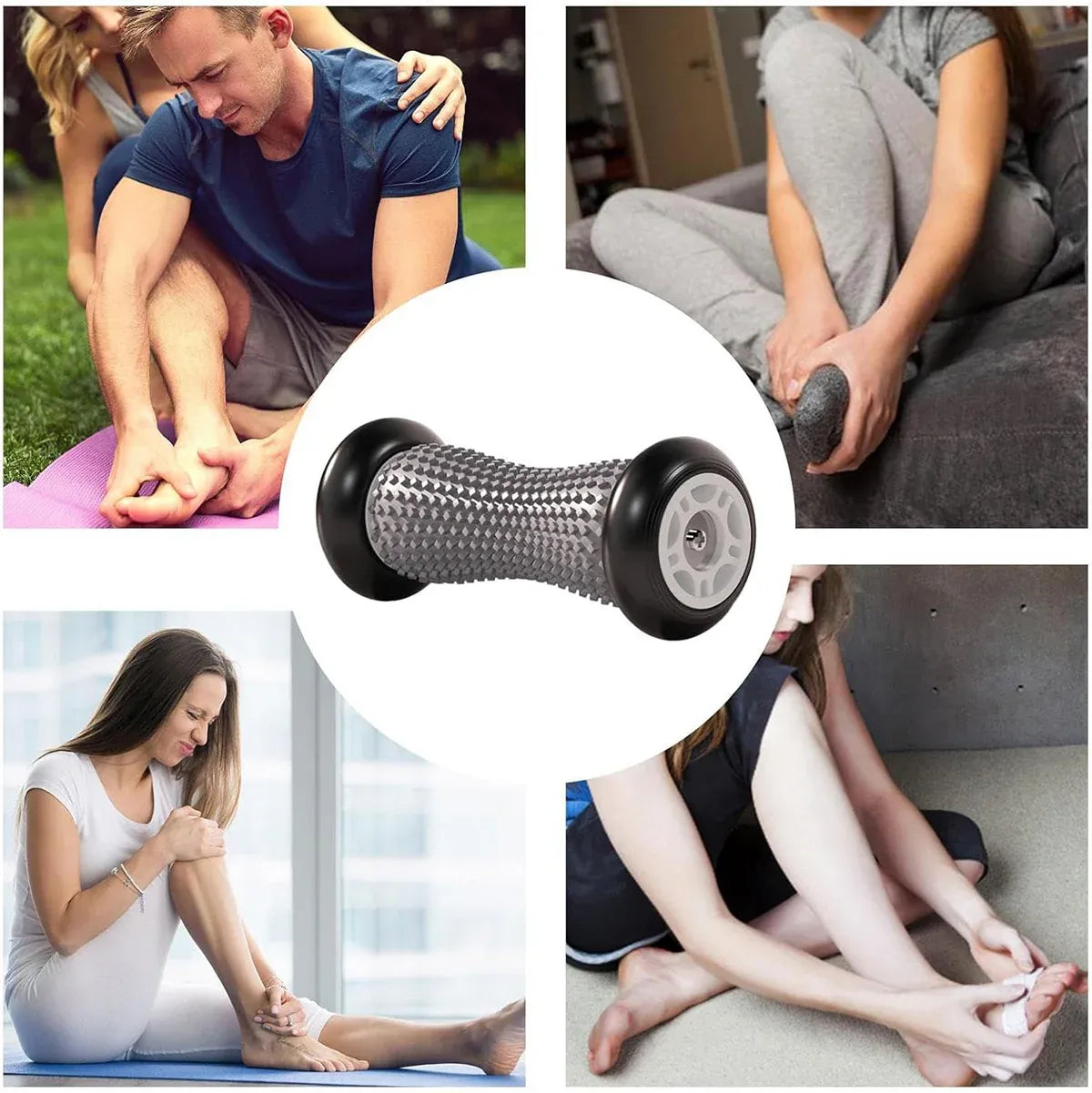 Foot Massage Roller Muscle Relaxation Arch Care Yoga Fitness Tool - Blue