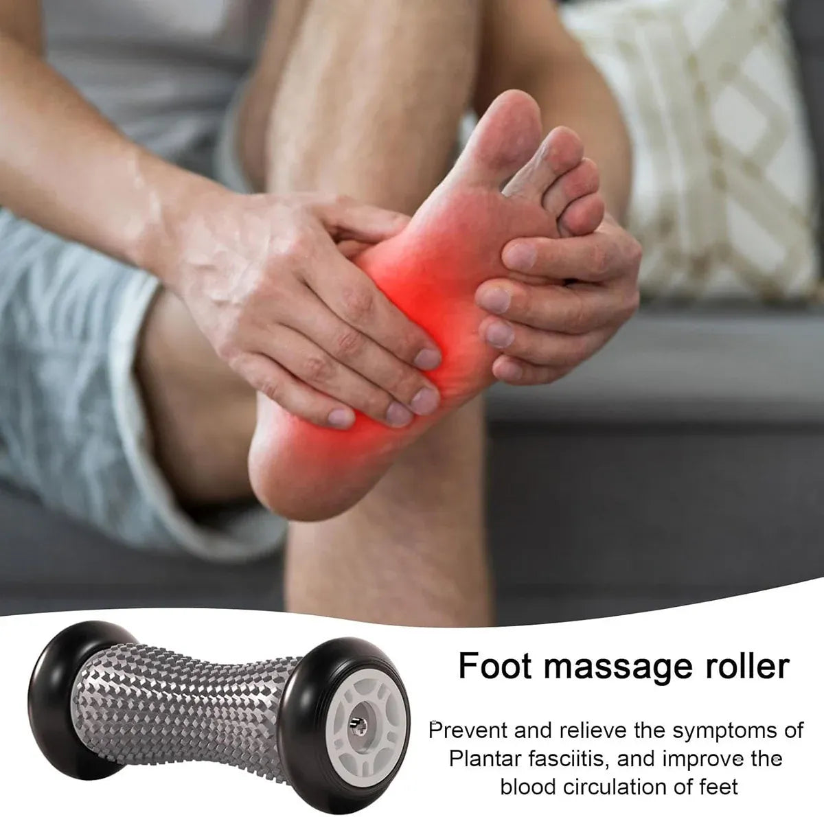 Foot Massage Roller Muscle Relaxation Arch Care Yoga Fitness Tool - Blue