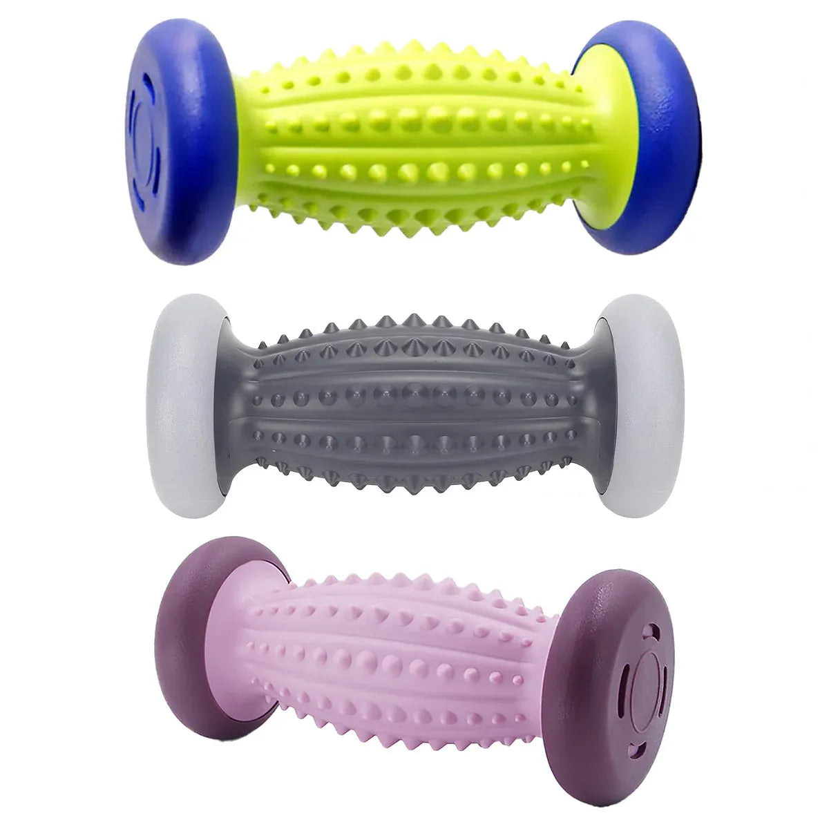 Foot Massage Roller Muscle Relaxation Yoga Exercise Tool for Home Use - Grey-Black