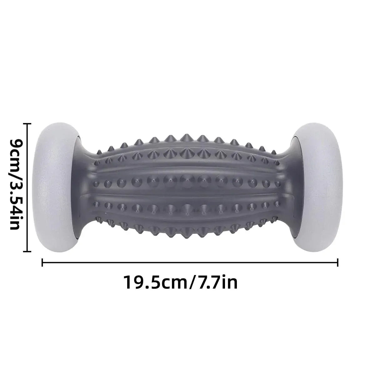 Foot Massage Roller Muscle Relaxation Yoga Exercise Tool for Home Use - Grey-Black