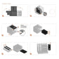 Multi Layer Desktop File Rack Storage Organizer Black Plastic for Office Home
