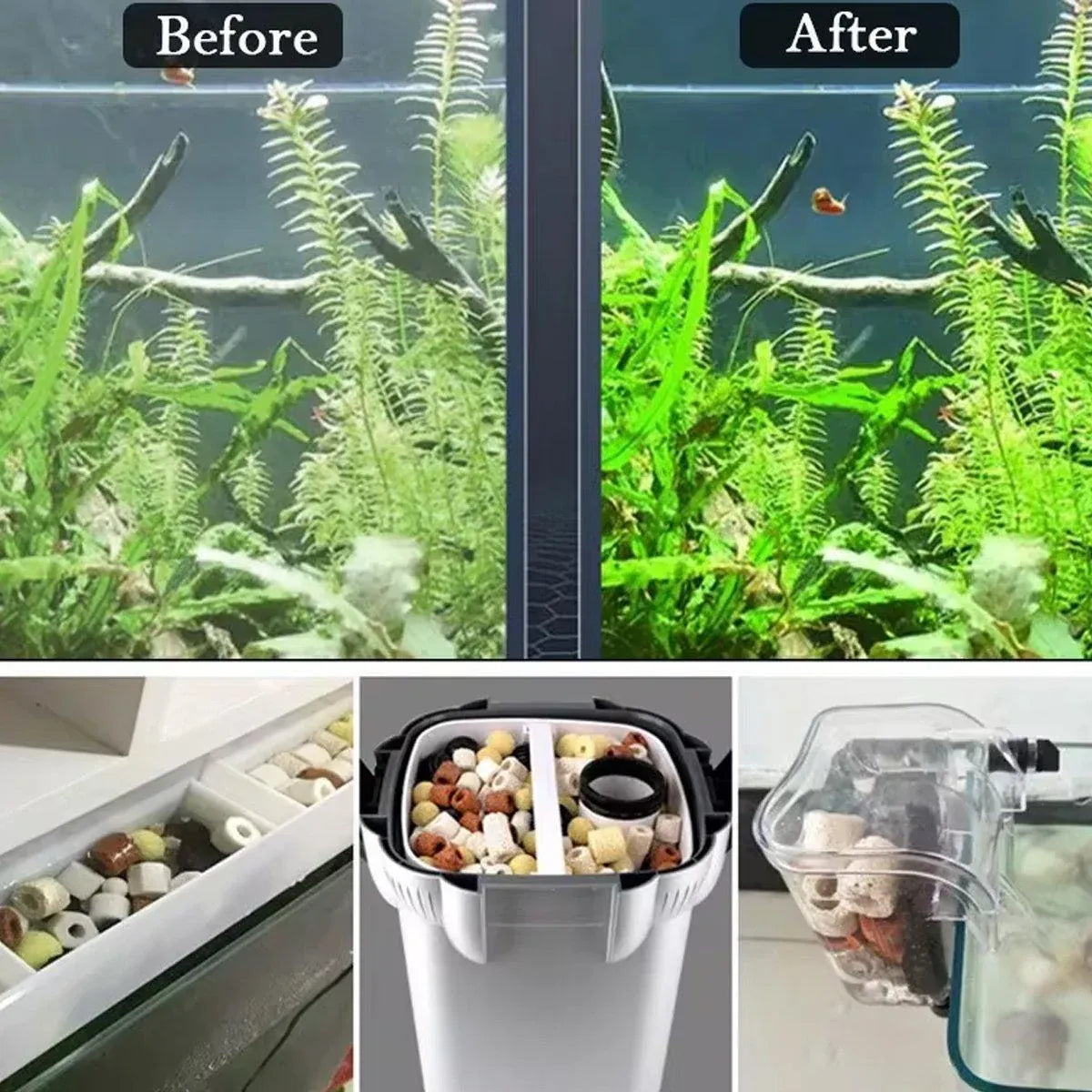 500g Fish Tank Water Filter Media Aquarium Filtration Material Sponge Pad - Far Infrared Breathing Ring