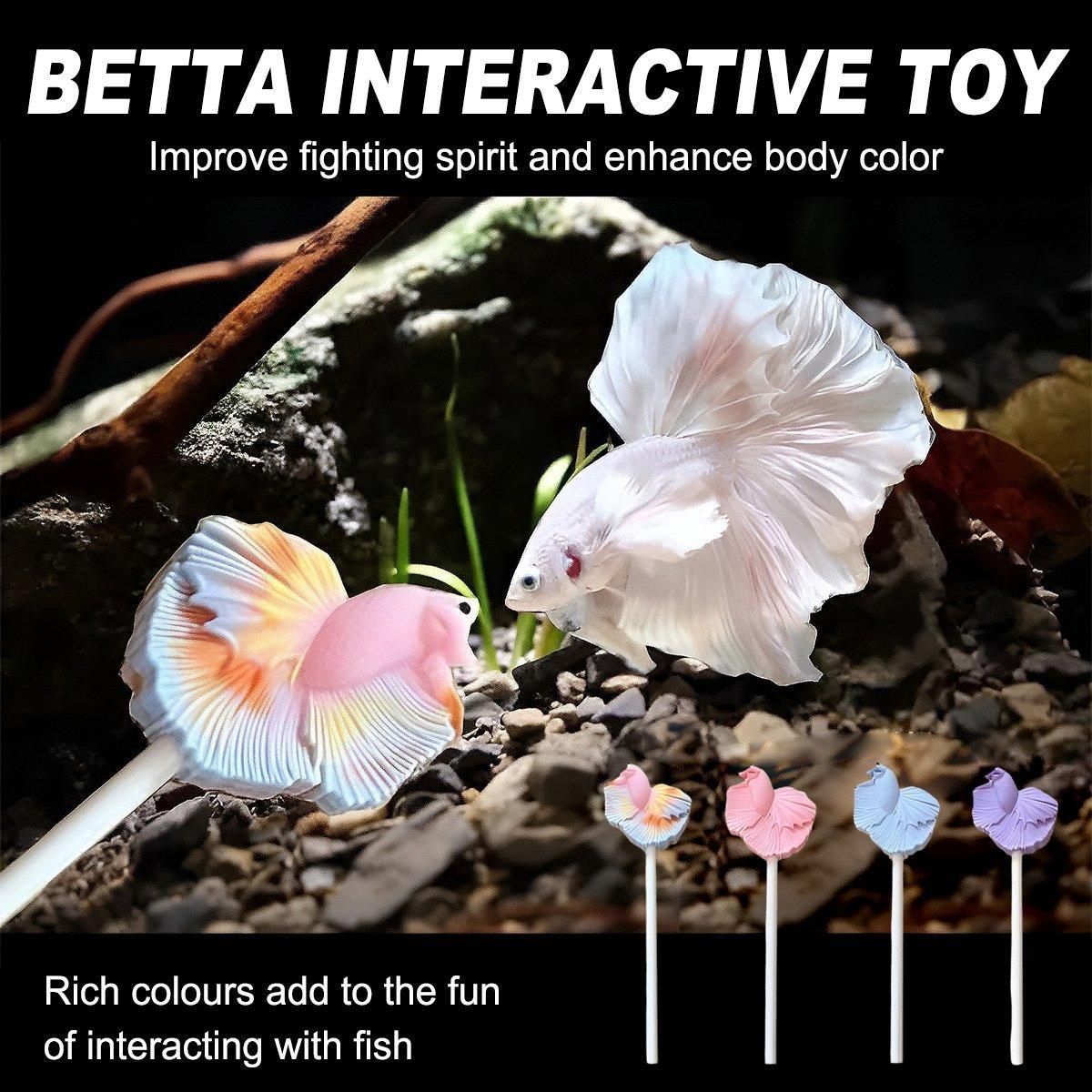 Fish Teaser Stick Interactive Training Pen Toy for Fish Tank Fun and Engagement - Colourful