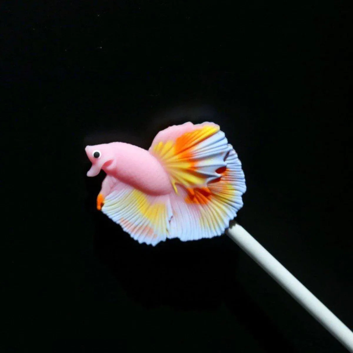 Fish Teaser Stick Interactive Training Pen Toy for Fish Tank Fun and Engagement - Colourful