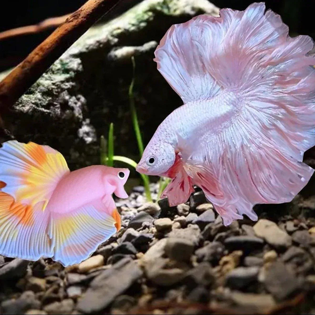 Fish Teaser Stick Interactive Training Pen Toy for Fish Tank Fun and Engagement - Purple