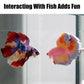 Fish Teaser Stick Interactive Training Pen Toy for Fish Tank Fun and Engagement - Purple
