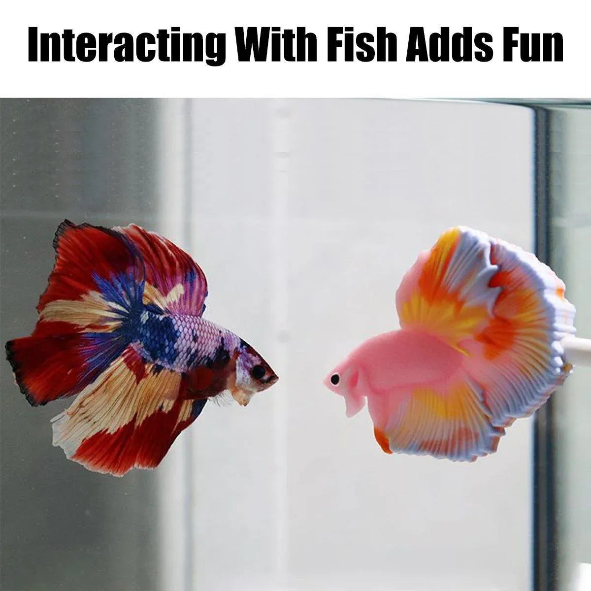 Fish Teaser Stick Interactive Training Pen Toy for Fish Tank Fun and Engagement - Purple