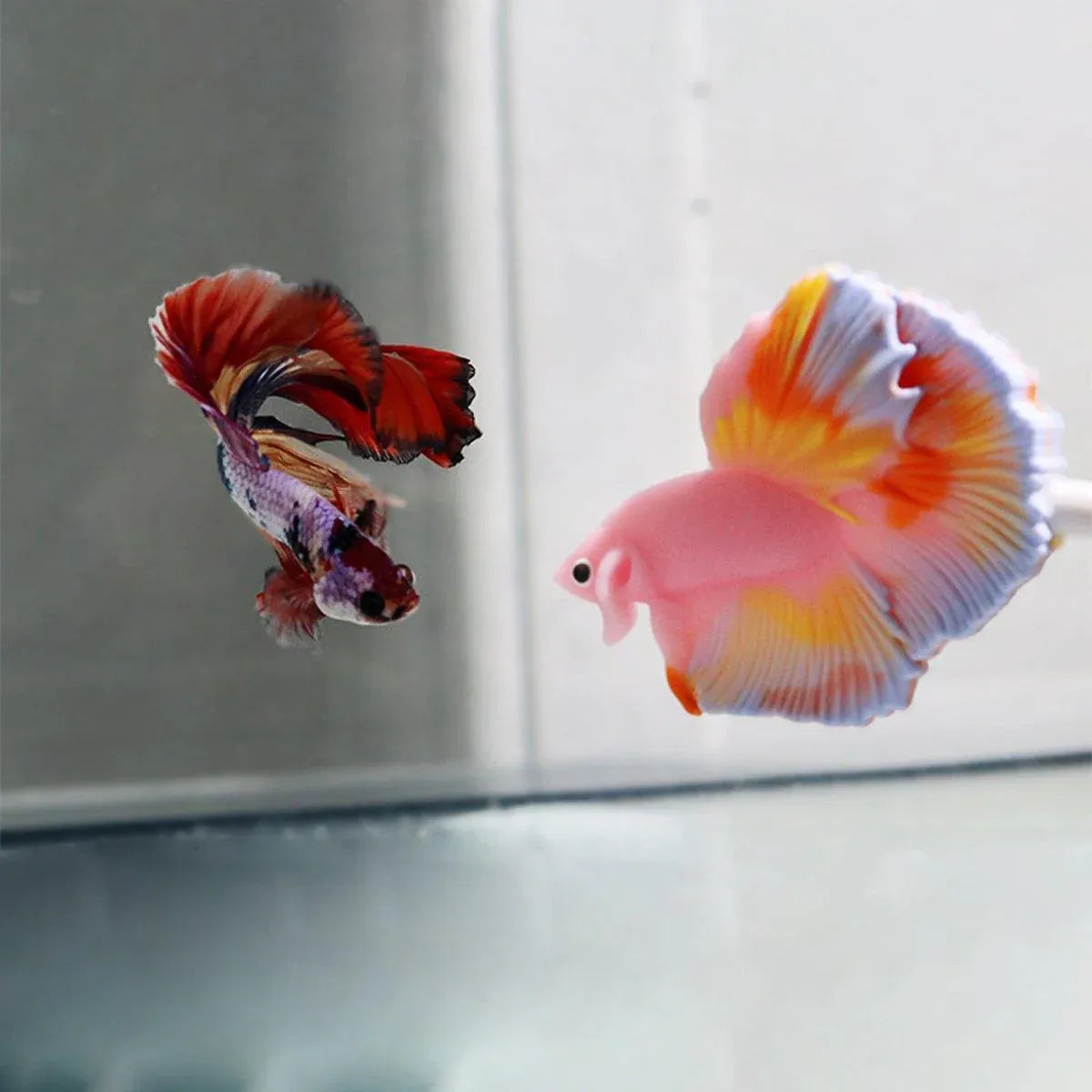 Fish Teaser Stick Interactive Training Pen Toy for Fish Tank Fun and Engagement - Purple