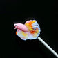 Fish Teaser Stick Interactive Training Pen Toy for Fish Tank Fun and Engagement - Purple