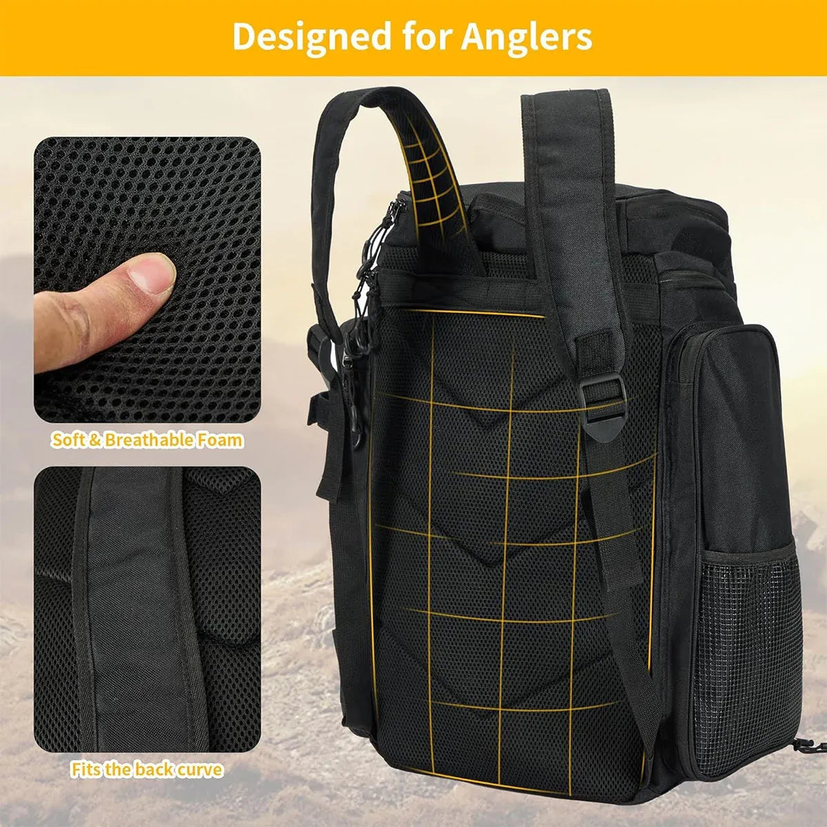 Fishing Backpack Outdoor Gear Bag Multi Pocket Camouflage Storage Bag Waterproof