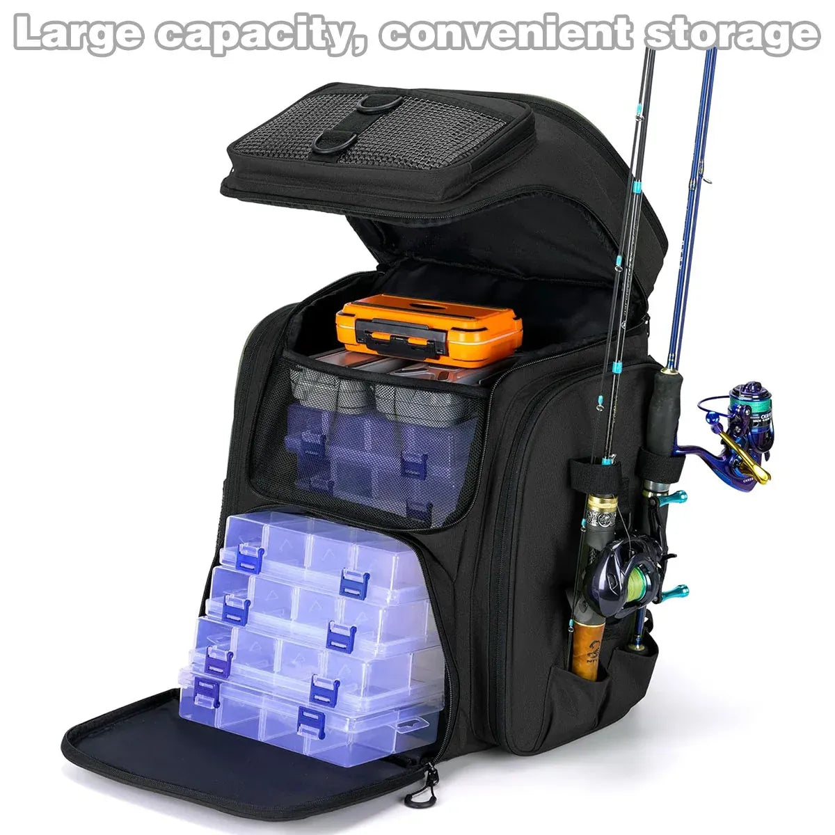 Fishing Backpack Outdoor Gear Bag Multi Pocket Camouflage Storage Bag Waterproof