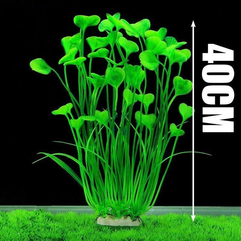 Aquarium 40cm Artificial Simulation Water Plants Fish Tank Plant Grass Decor - Pink