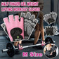 M Size Women Fitness Gym Training Gloves Half Finger Gel Weight Lifting Workout Gloves - Pink