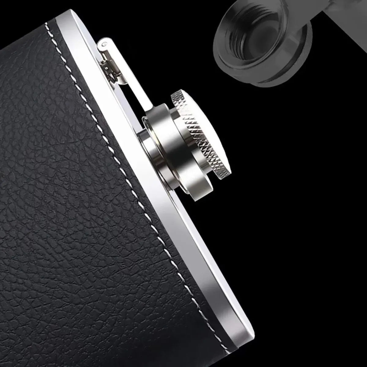 8oz Stainless Steel Wine Flask Portable Flat Metal Outdoor Bottle Gift Set Use - Lychee Pattern