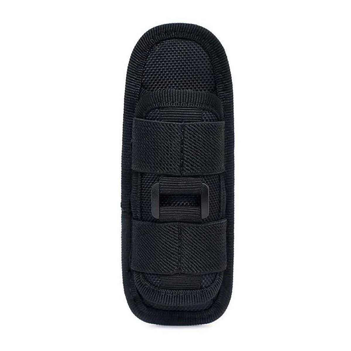 Portable Outdoor Military Flashlight Bag Pouch Tactical Case Holster Belt Holder - Black