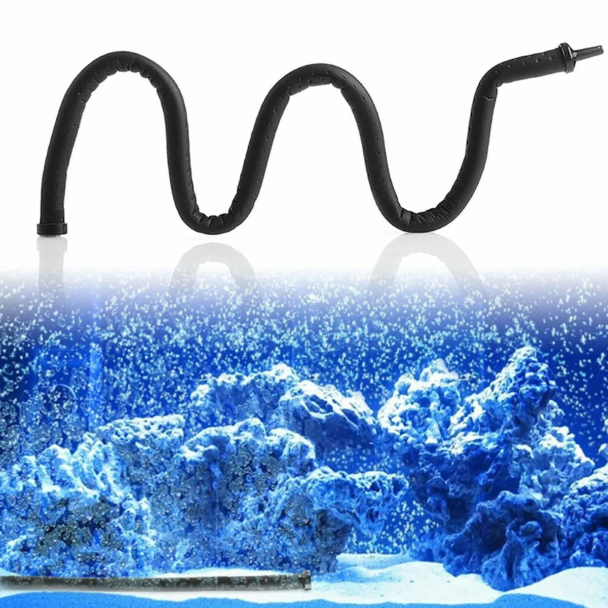 Flexible Aquarium Air Stone Oxygen Diffuser Strip for Fish Tank Aeration System - 45cm Single-inlet