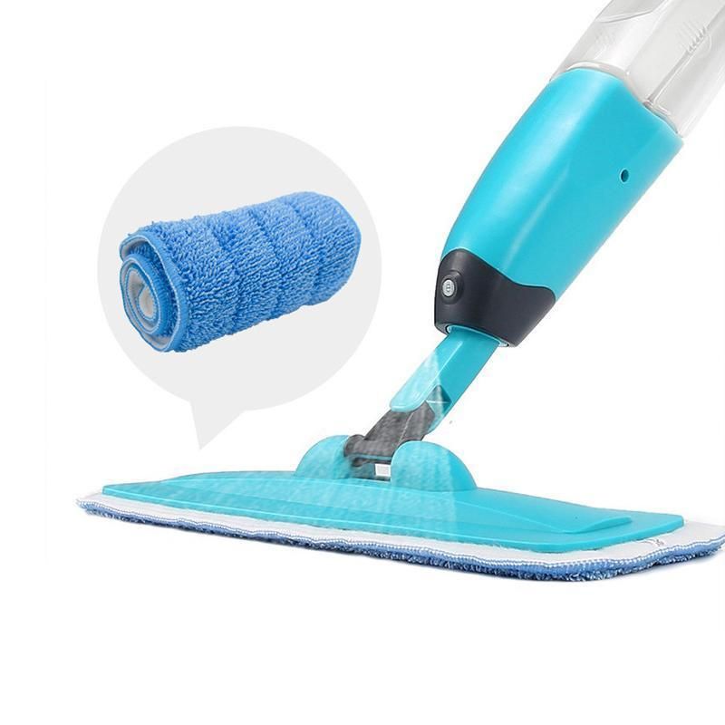 Replacement Microfiber Flat Mop Head Refill Floor Cleaning Pads Absorbent Cloths - Blue