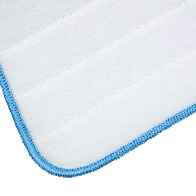 Replacement Microfiber Flat Mop Head Refill Floor Cleaning Pads Absorbent Cloths - Blue