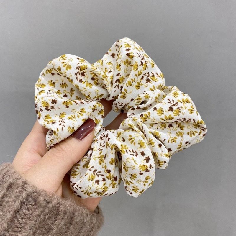 Fresh Hair Accessories Printed Hair Band Hair Rope Hair Ring Elastic Headband - Pink+Green