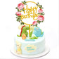 Happy Birthday Anniversary Wedding Cake Flowers Topper Acrylic Party Decorations - NO.14