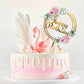 Happy Birthday Anniversary Wedding Cake Flowers Topper Acrylic Party Decorations - NO.14