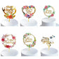 Happy Birthday Anniversary Wedding Cake Flowers Topper Acrylic Party Decorations - NO.14