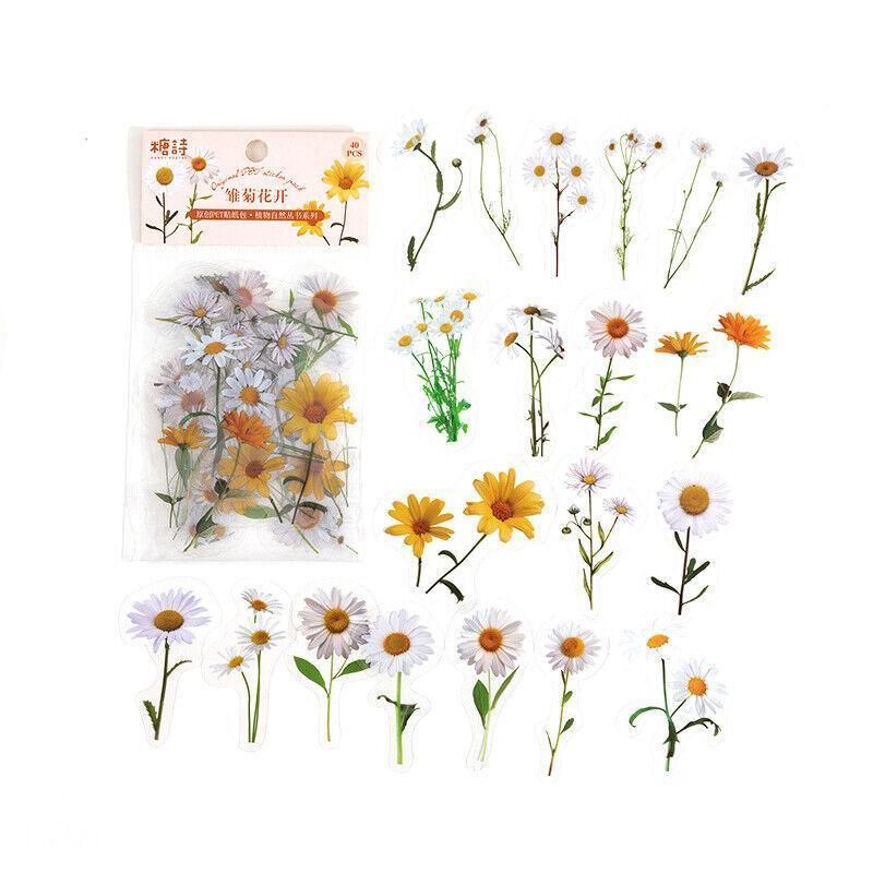 Scrapbooking Flower Stickers Pet Transparent Sticker - H