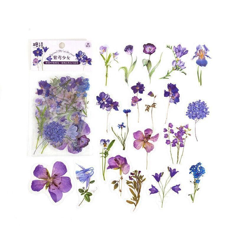 Scrapbooking Flower Stickers Pet Transparent Sticker - H