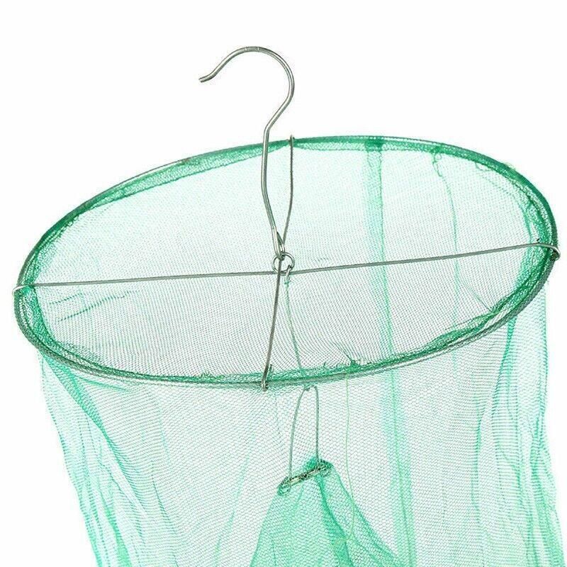 6PCS Reusable Hanging Fly Trap Net Cage Insect Catcher for Garden Farm Outdoor Use