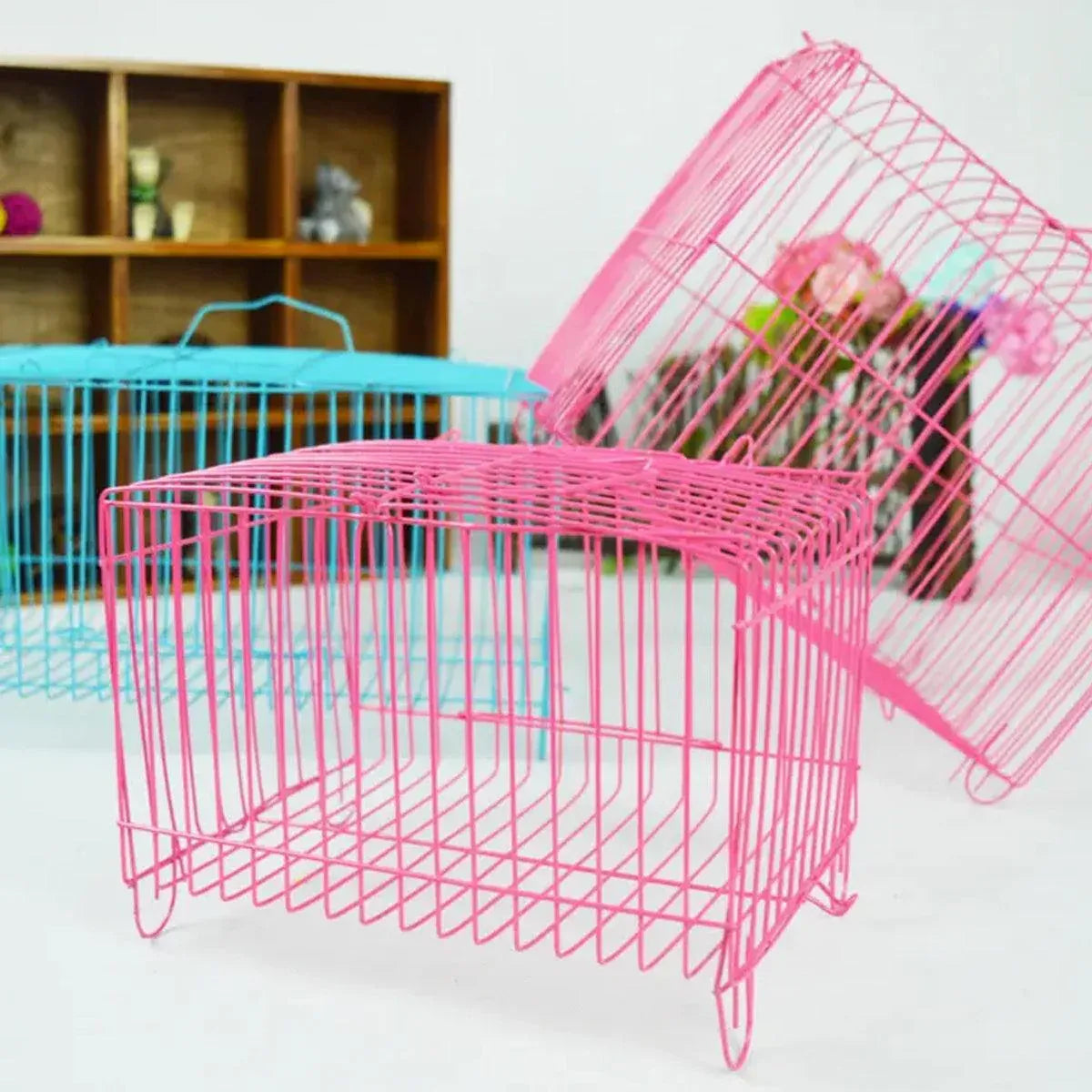 Bird Transport Collapsible Cage Travel Pet Carrier Portable Folding Cage L 10pcs