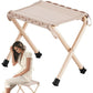 Outdoor Foldable Bench Stool Portable Camping Chair for Hiking Picnic Travel - Khaki
