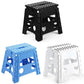 Portable Folding Plastic Stool Lightweight Collapsible Chair for Outdoor Travel - White