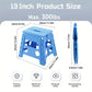 Portable Folding Plastic Stool Lightweight Collapsible Chair for Outdoor Travel - White