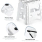 Portable Folding Plastic Stool Lightweight Collapsible Chair for Outdoor Travel - White