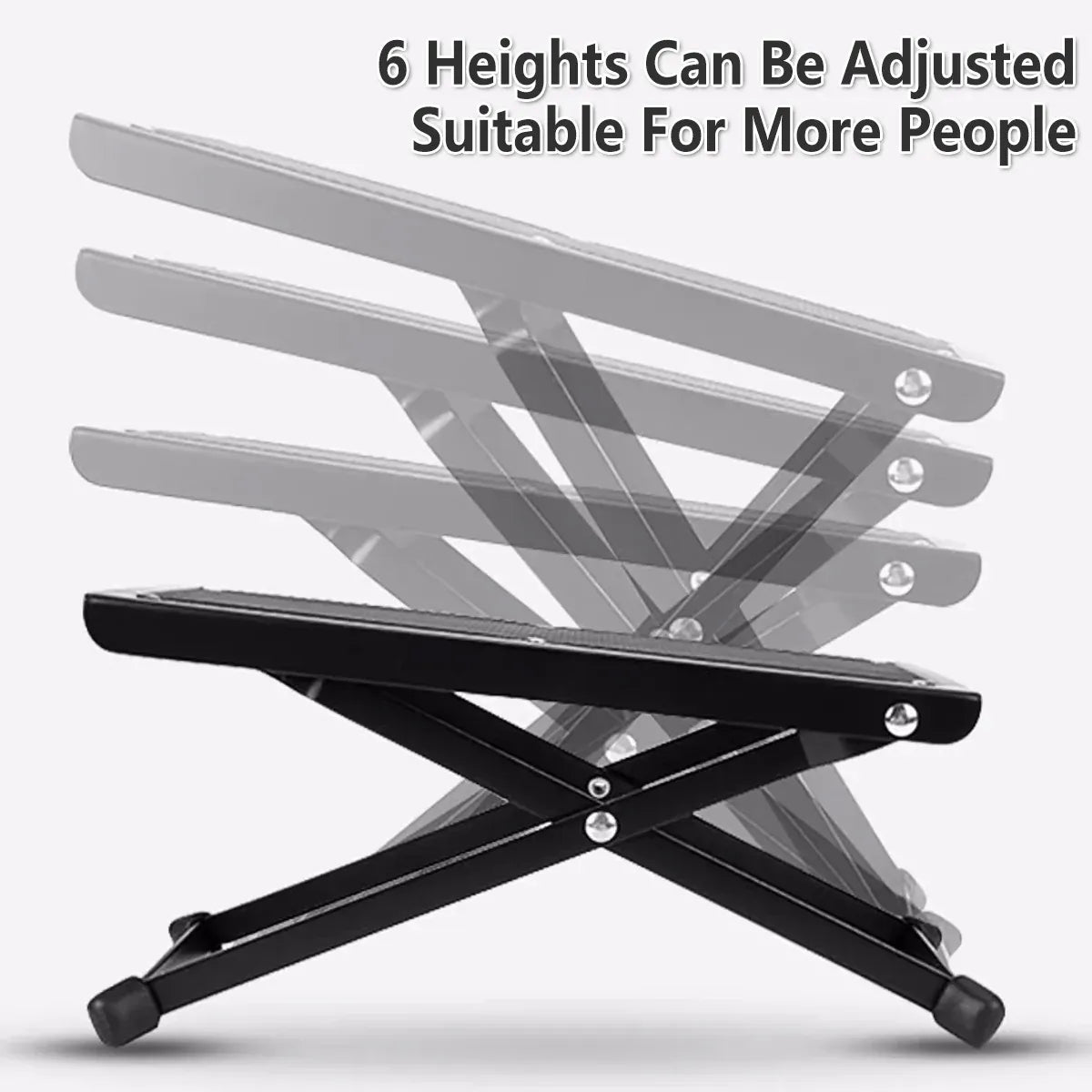 Guitar Foot Rest Pedal Adjustable 6-Position Foldable Stand Support for Players