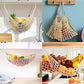 Under Desk Hanging Fruit Basket Kitchen Storage Net Home Organizer for Fruits - Yellow
