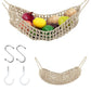 Under Desk Hanging Fruit Basket Kitchen Storage Net Home Organizer for Fruits - White