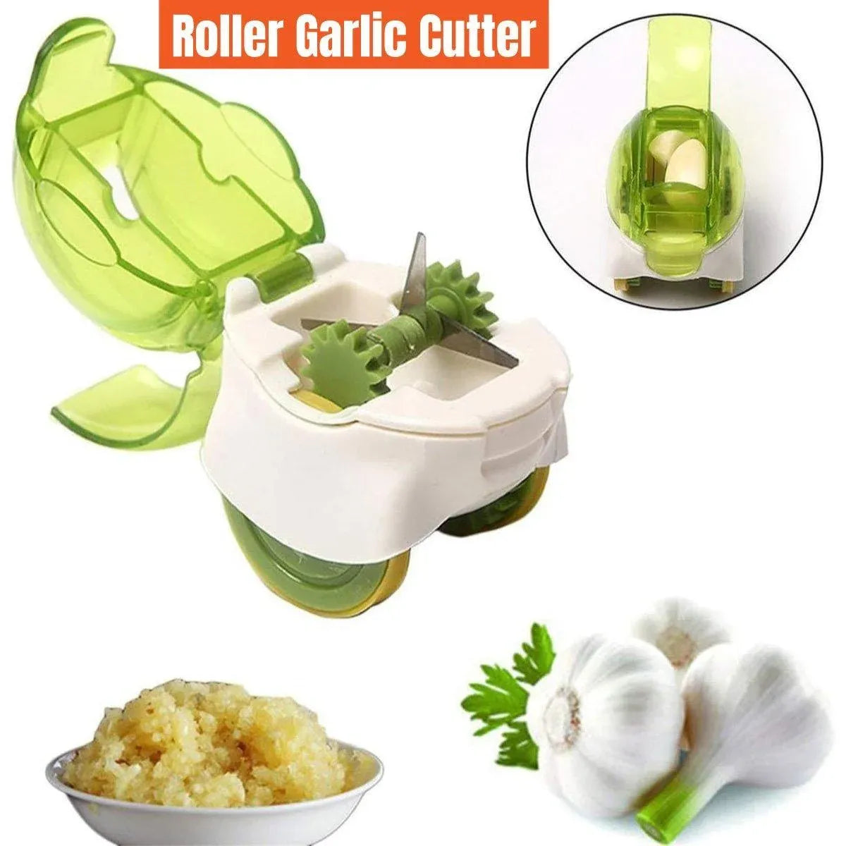 Push Garlic Crusher Roller Garlic Presser Slicer Garlic Mincer Kitchen Tool