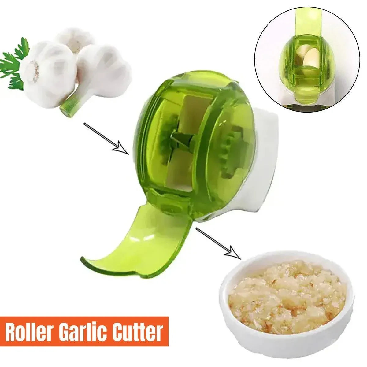Push Garlic Crusher Roller Garlic Presser Slicer Garlic Mincer Kitchen Tool